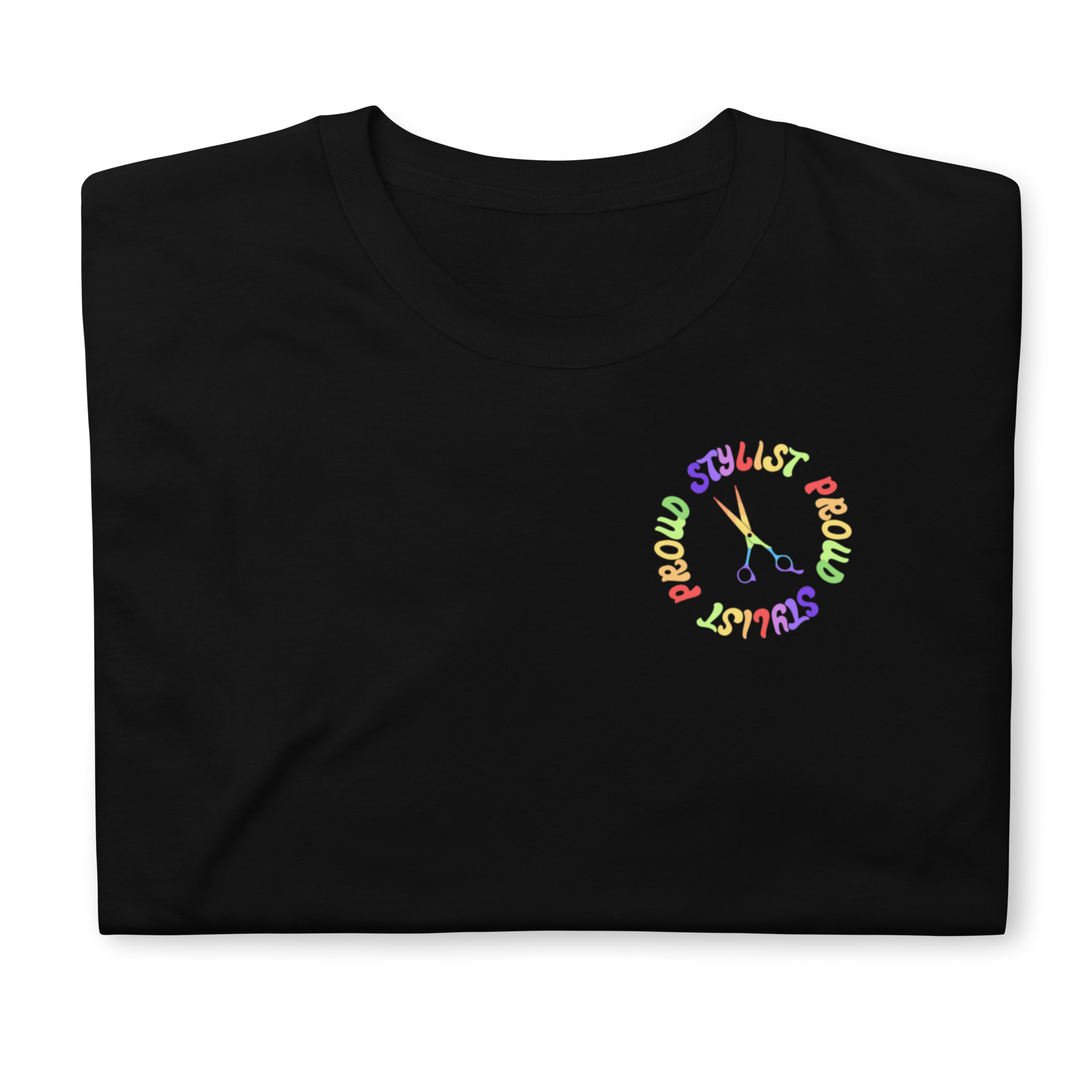 Proud Stylist Rainbow Shears Unisex T-shirt
